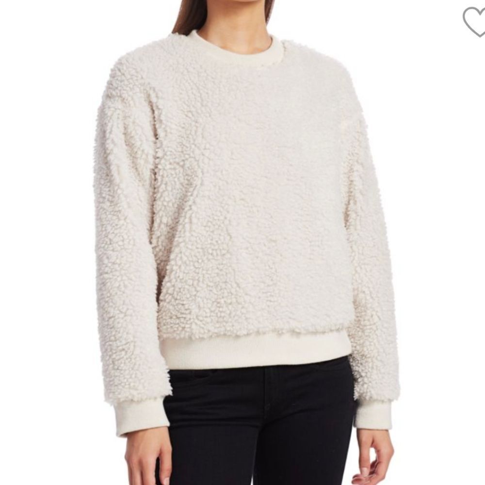 RtA Emma Faux Fur Sweater Pullover Women's XS Ivory